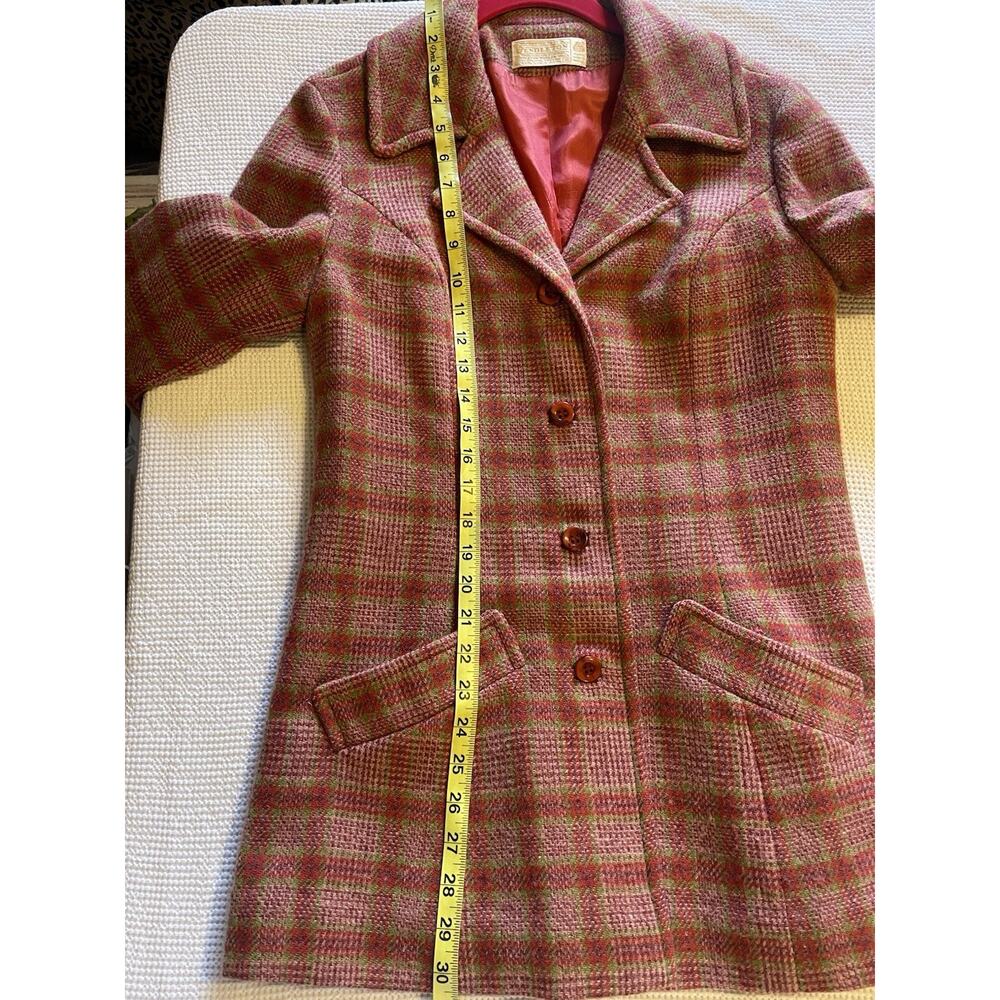 VTG 70’s Pendleton USA Virgin Wool Tartan Preppy Riding Longline Jacket Blazer 4 - Picture 7 of 7